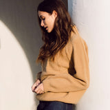 Blanche Lambs Wool Jumper In Brown Sugar