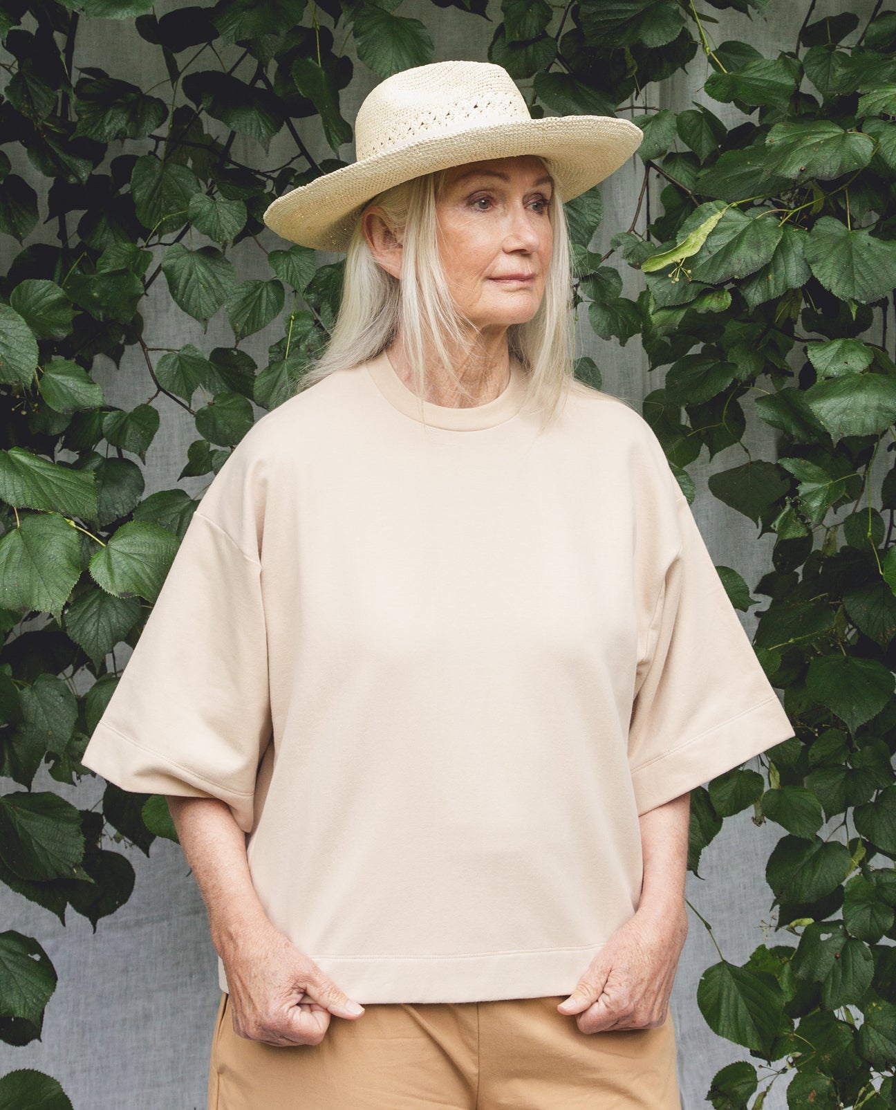 Bobbie Organic Cotton Top In Sand