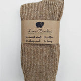 Camelia Wool, Cotton and Hemp mix Socks in Ecru