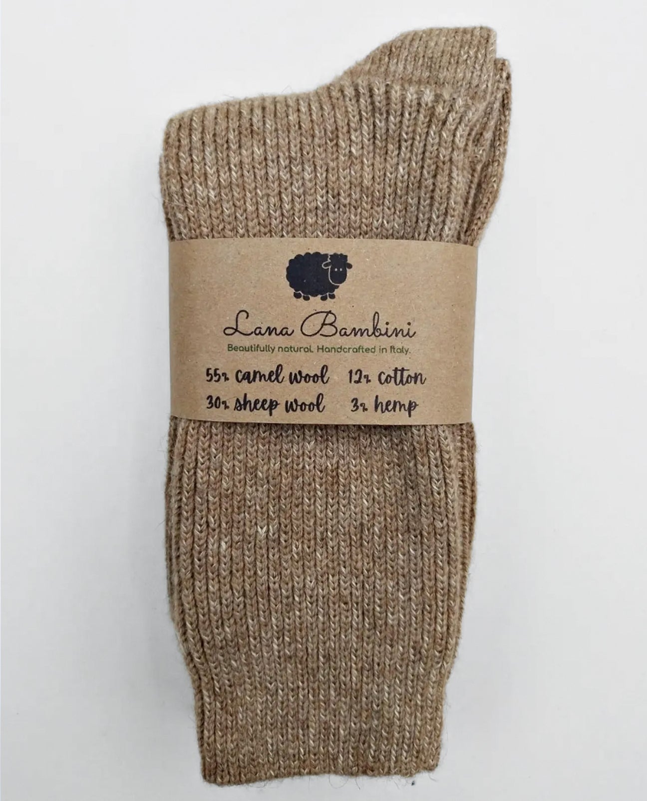 Camelia Wool, Cotton and Hemp mix Socks in Ecru