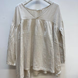 Carlotte Organic Cotton Top in Bone S Preloved