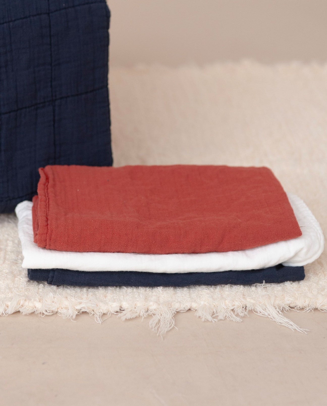 CARMO Organic Cotton Muslin Cloth In Cinnamon