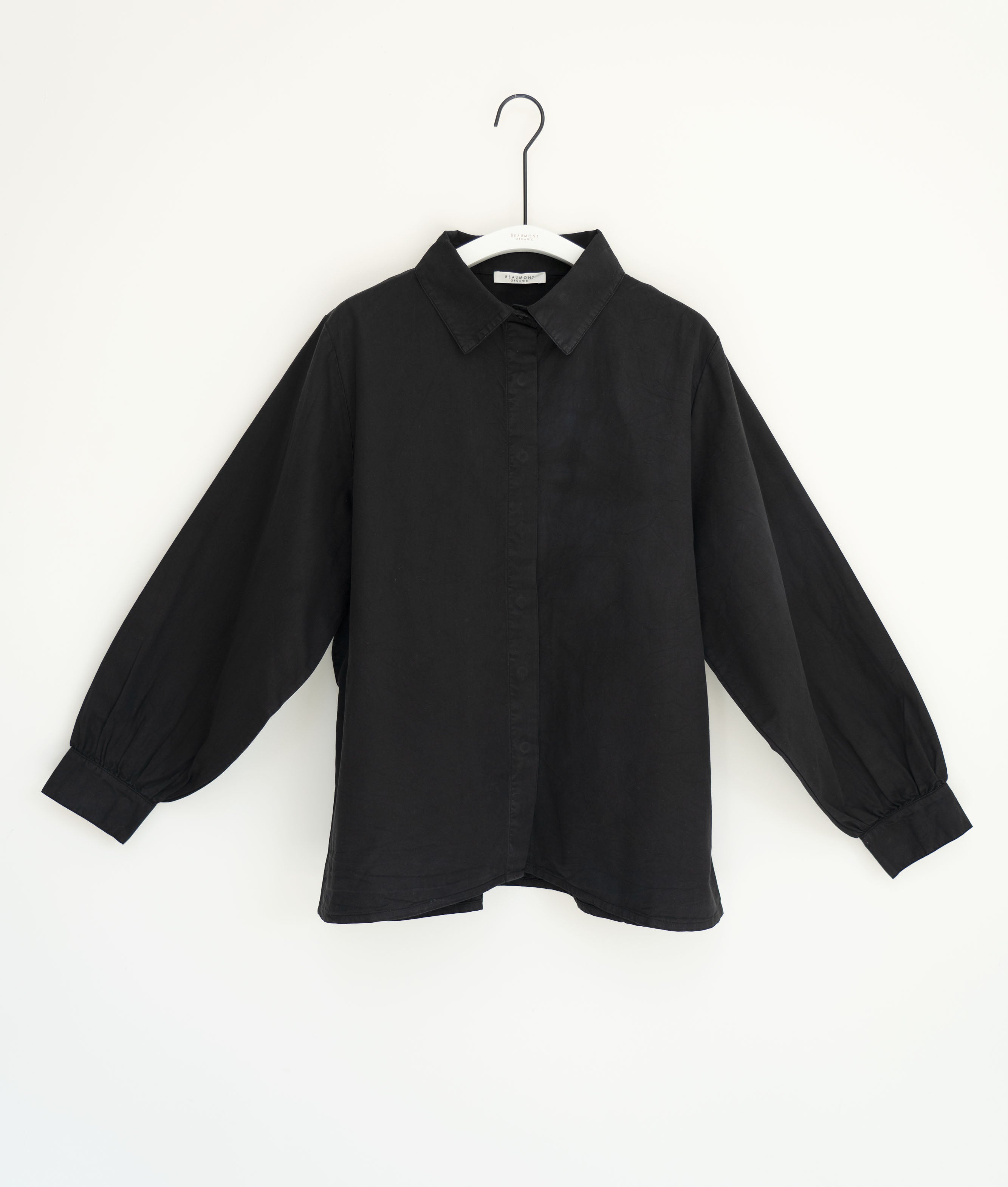 Celia Organic Cotton & Tencel Shirt In Black
