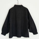 Celia Organic Cotton & Tencel Shirt In Black