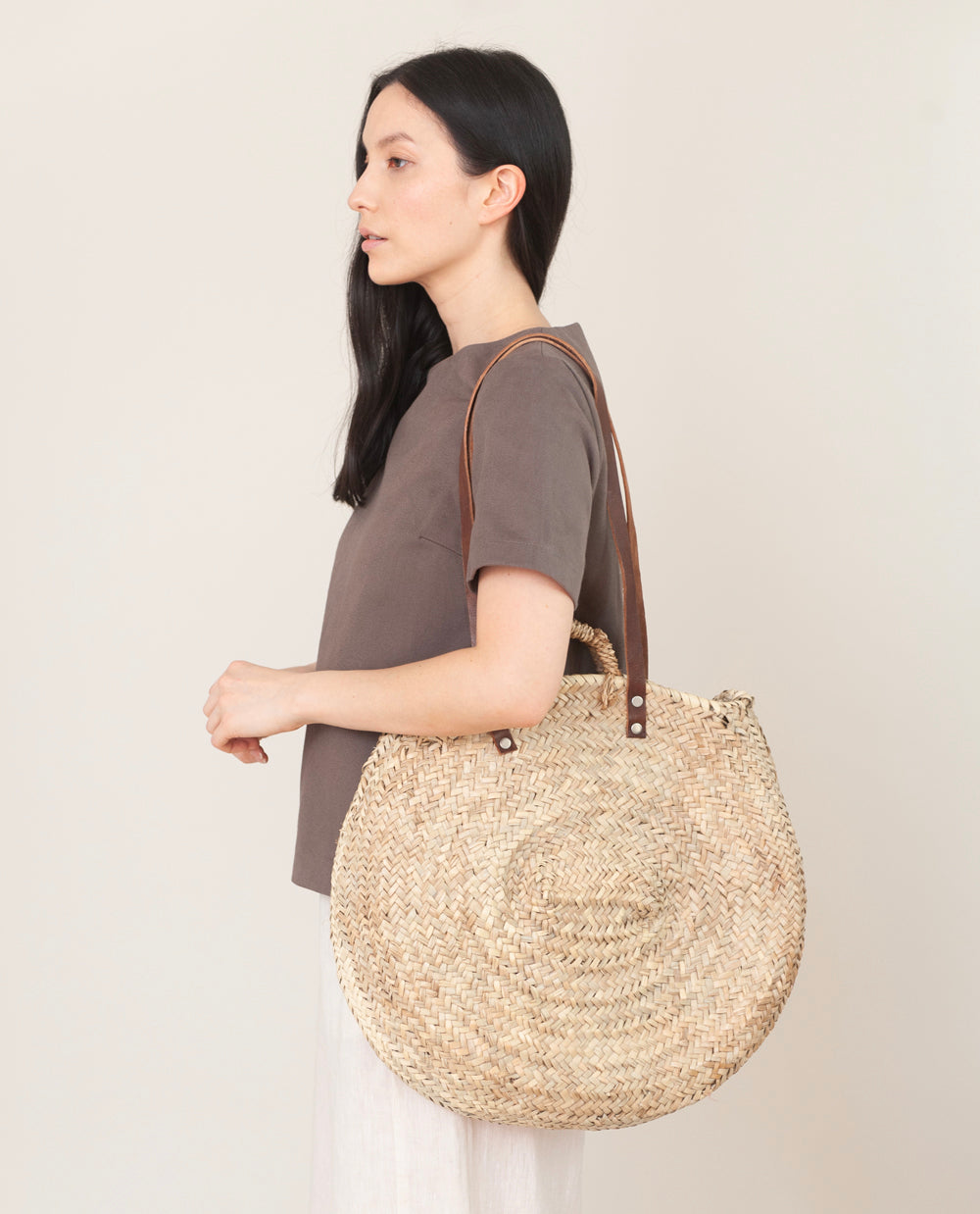 CHADIA Straw Circle Bag Beaumont Organic - Main Image