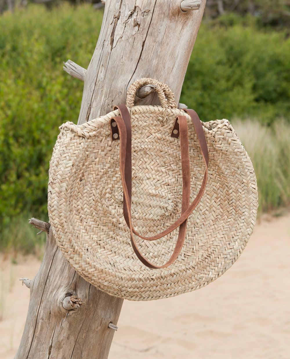 CHADIA Straw Circle Bag