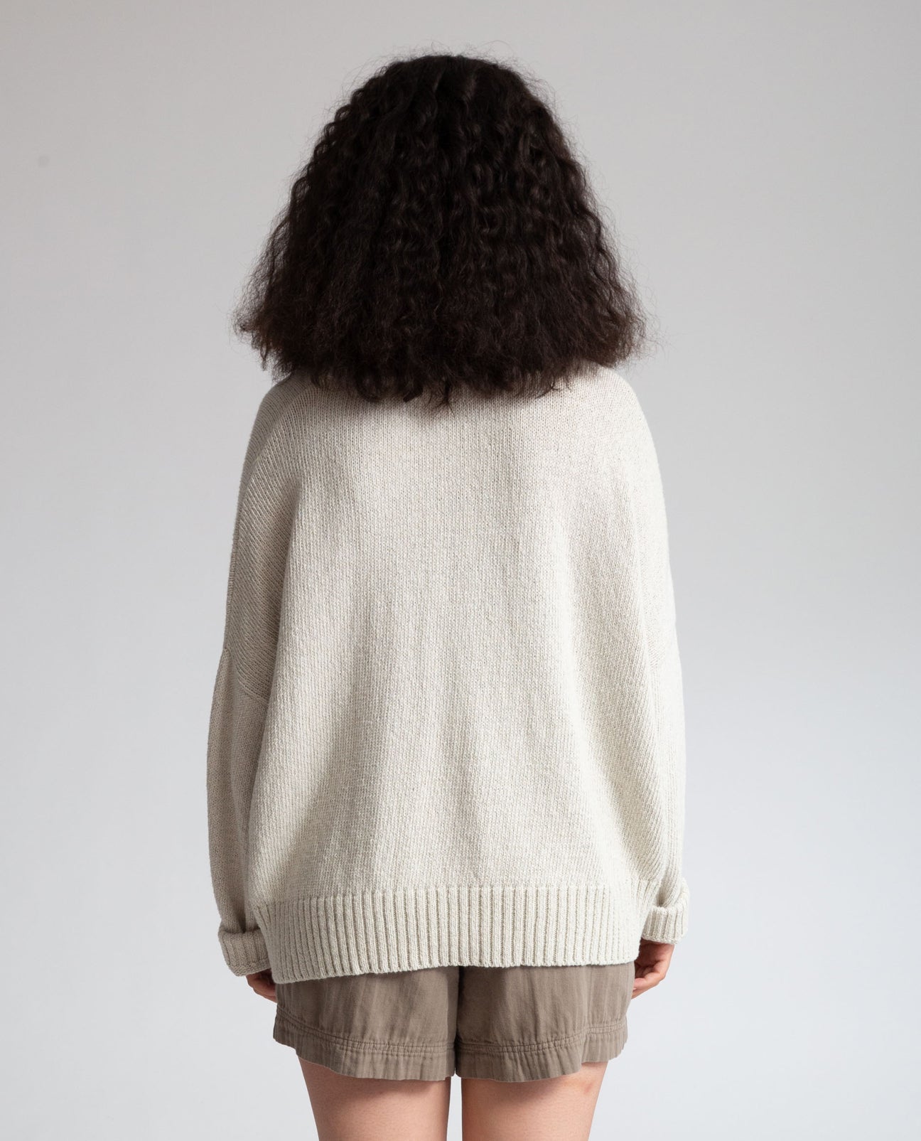 Charis Recycled Cotton Cardigan In Bone