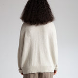 Charis Recycled Cotton Cardigan In Bone