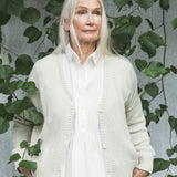 Charis Recycled Cotton Cardigan In Ivory
