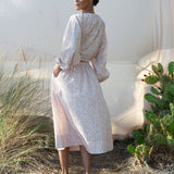 Nila-Paige Organic Cotton Skirt In Pink Ditsy Floral