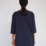 Corinne Organic Cotton Top In Navy