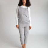 Delilah Organic Cotton Gingham Jumpsuit in Black and White