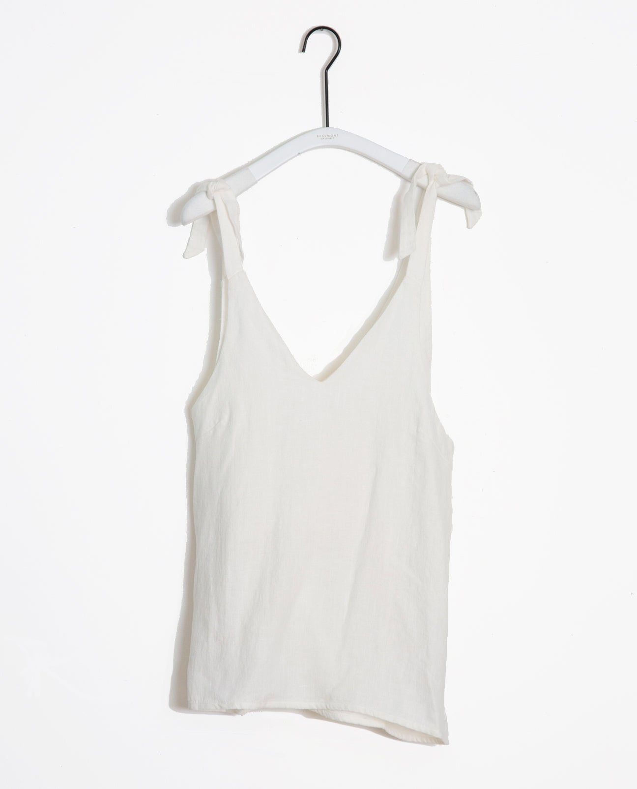 Emma-May Organic Cotton & Linen Top In Off White