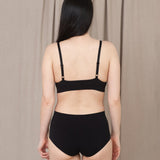 Endija Organic Cotton High Waisted Briefs In Black