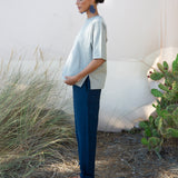 Kayley-May Linen Trouser In Indigo