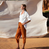 Enola Organic Cotton Trousers In Caramel