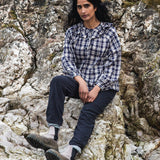 Erica Organic Cotton Cord Trousers In Charcoal