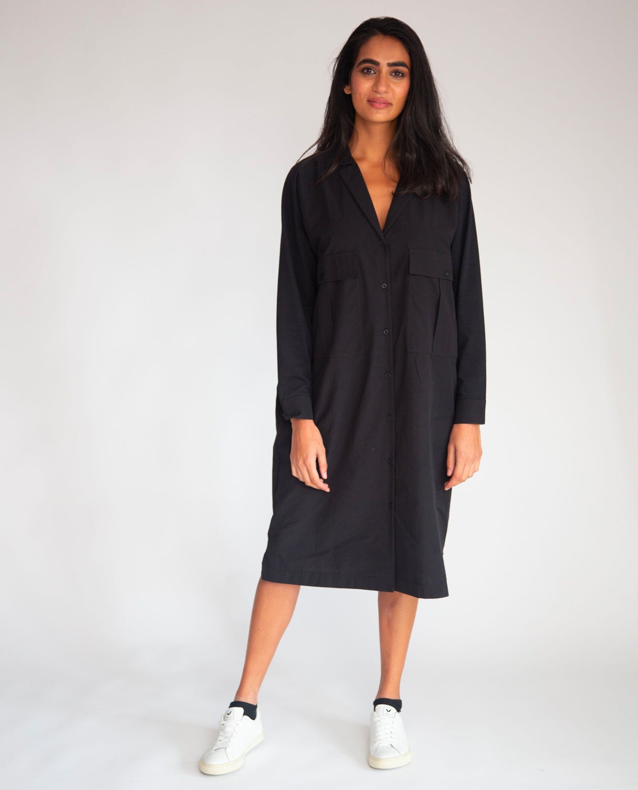 Etta Organic Cotton Dress In Black