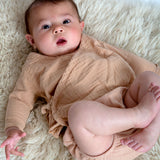 Gabriel Organic Cotton Baby Knickers In Brown