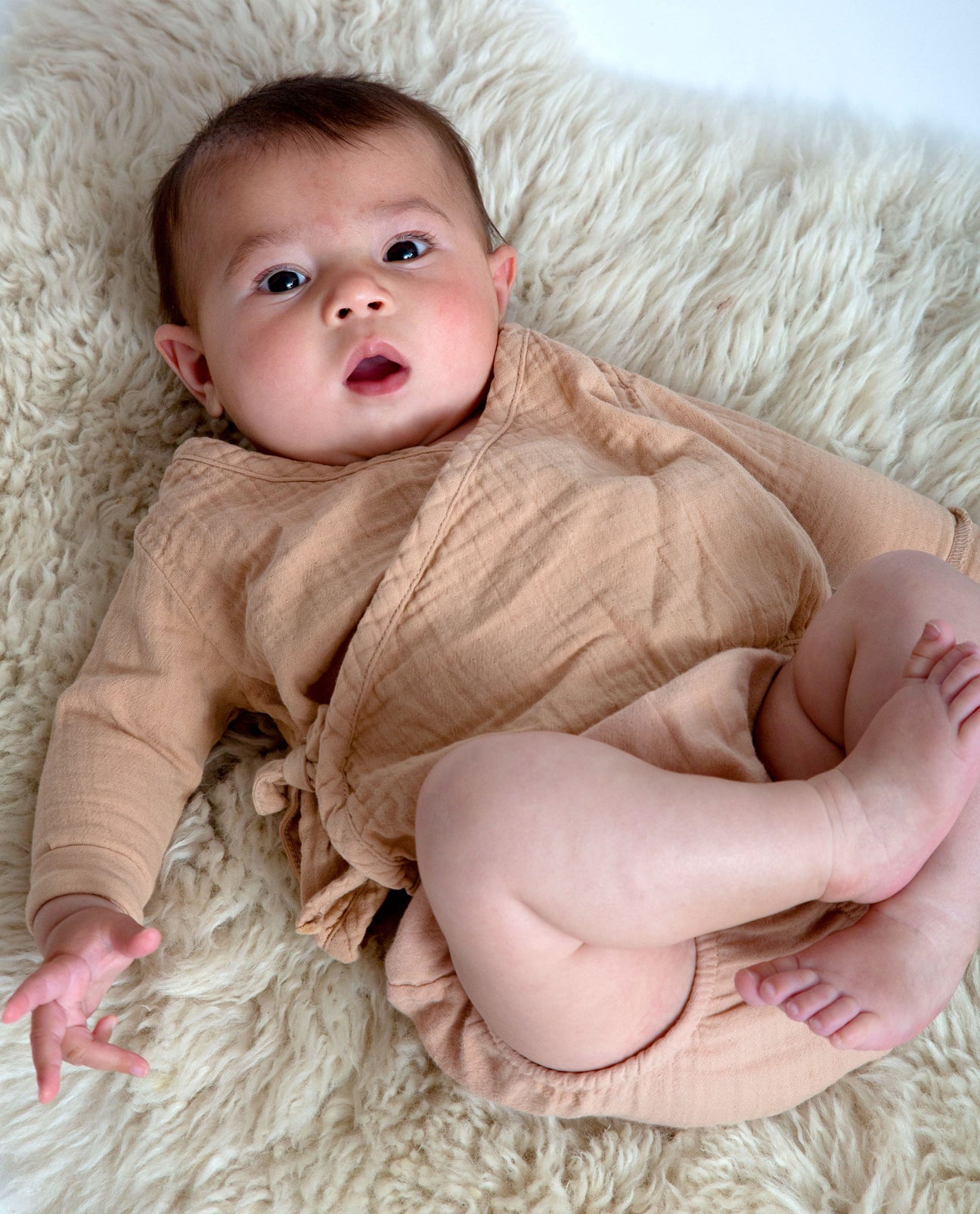 Gabriel Organic Cotton Baby Knickers In Brown