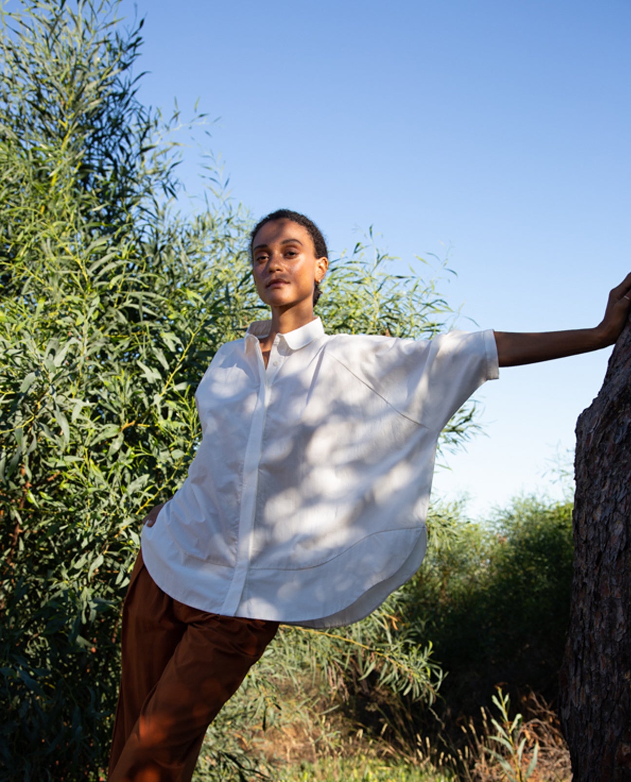 Everly Organic Cotton Shirt In White