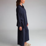 Evora Organic Cotton Trousers In Navy