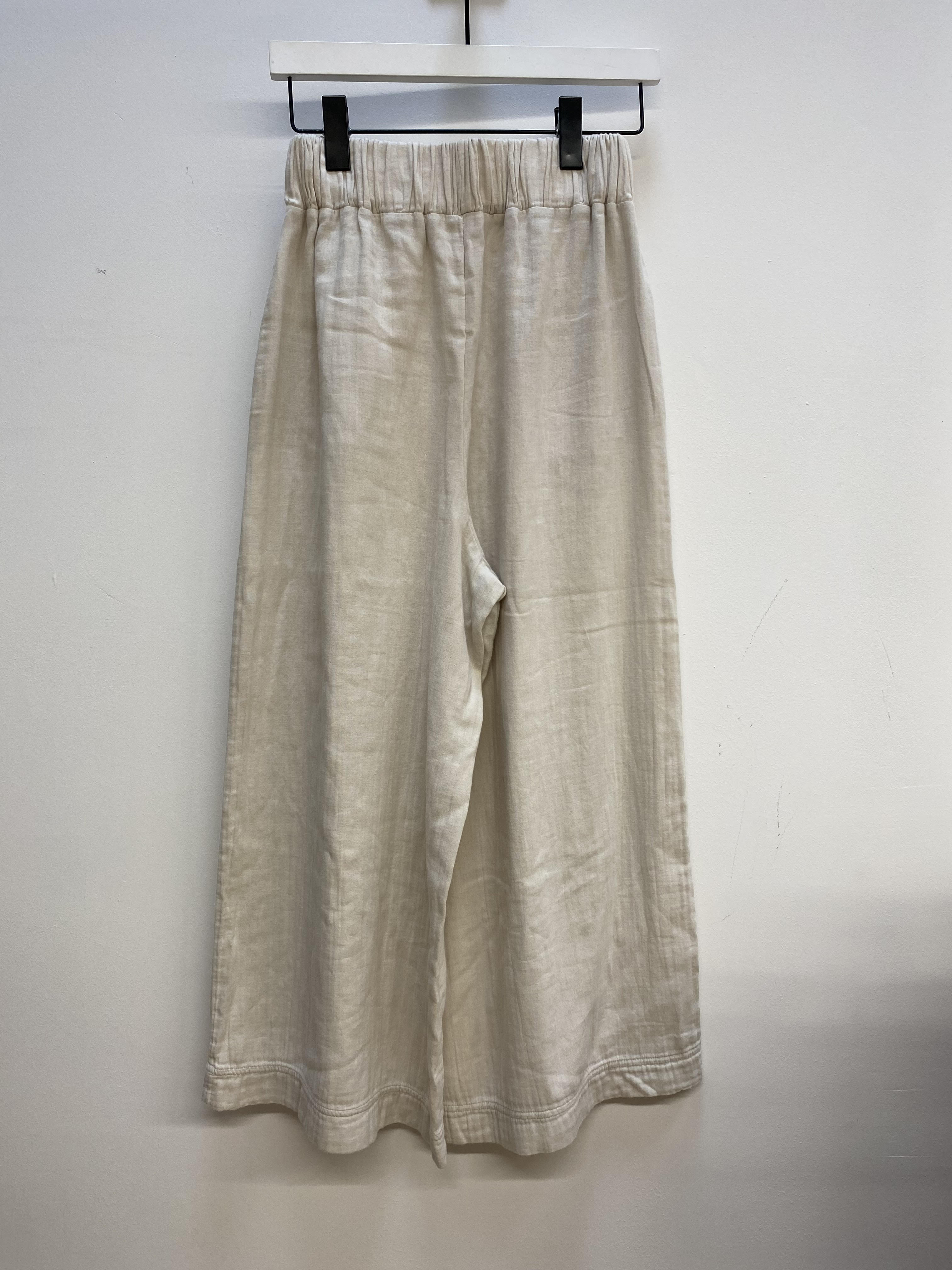 Evora Organic Cotton Trousers in Bone S