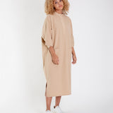 Fernanda Organic Cotton Dress in Stone XS Preloved