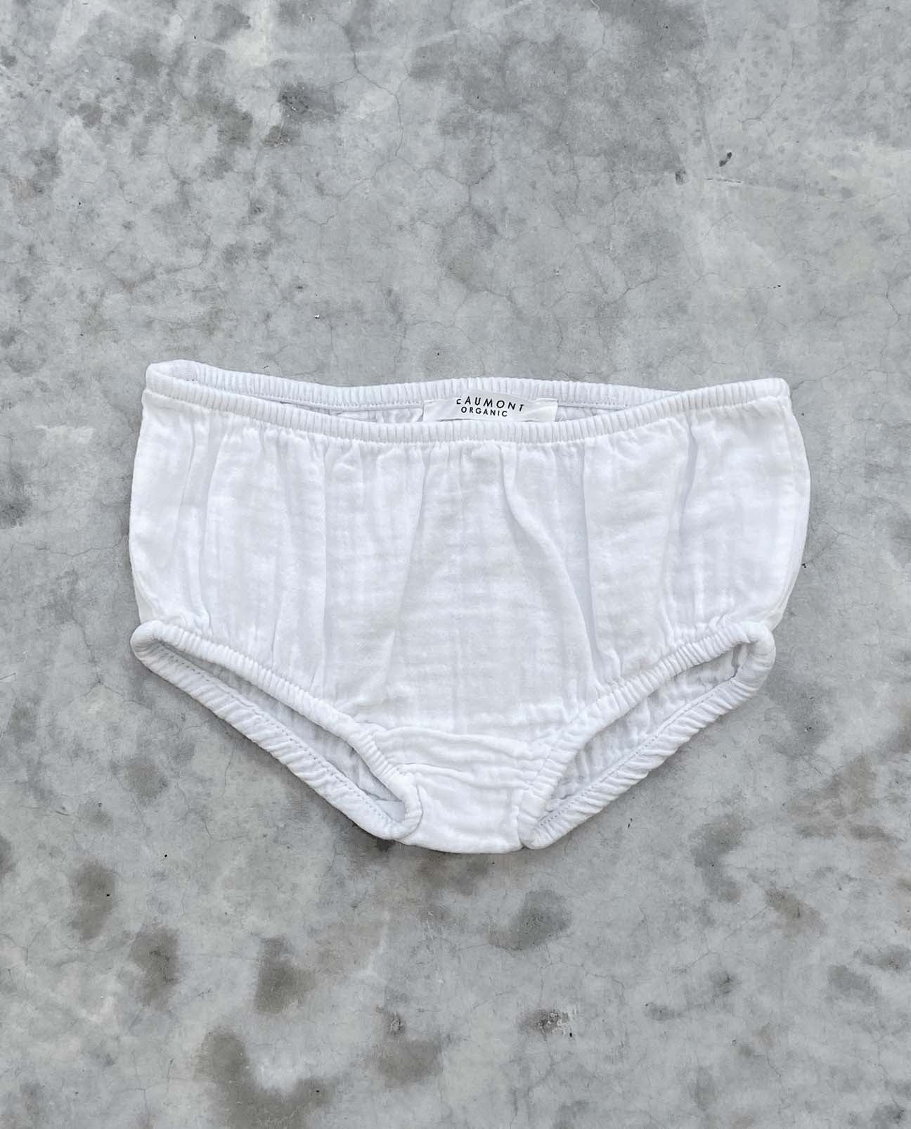 Gabriel Organic Cotton Baby Knickers In Off White