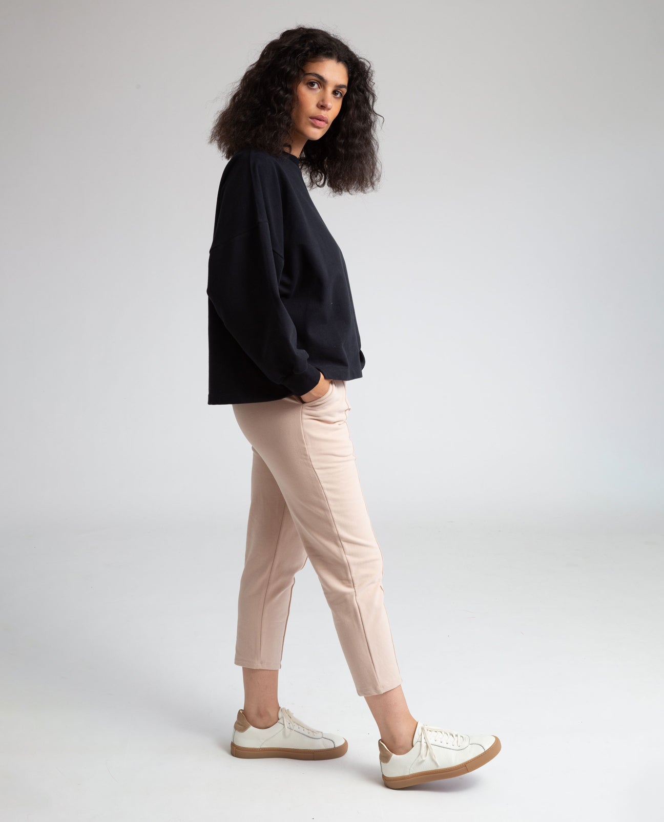 George Organic Cotton Trousers In Crepe