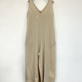 Gianna Linen Jumpsuit in Bone S Preloved