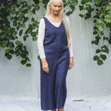 Gianna Linen Jumpsuit in Midnight XS Preloved