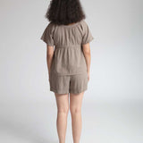 Gilma Organic Cotton Shorts In Olive