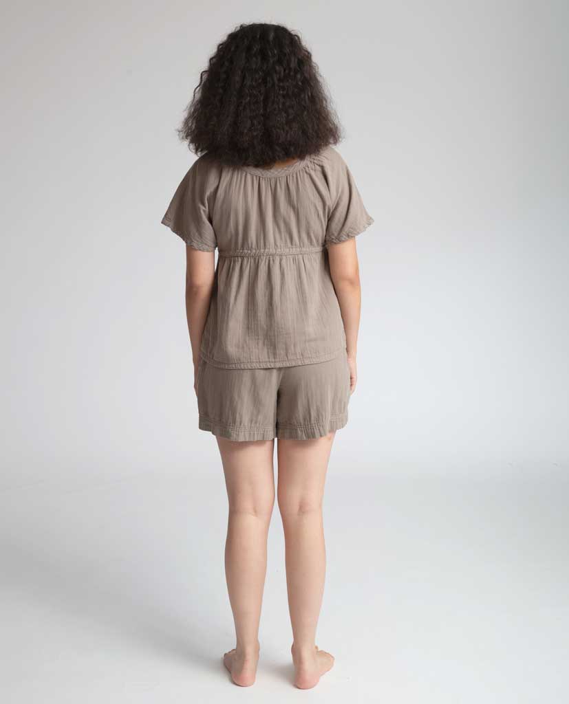 Gilma Organic Cotton Shorts In Olive
