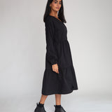 Gwen Organic Cotton & Tencel Dress In Black