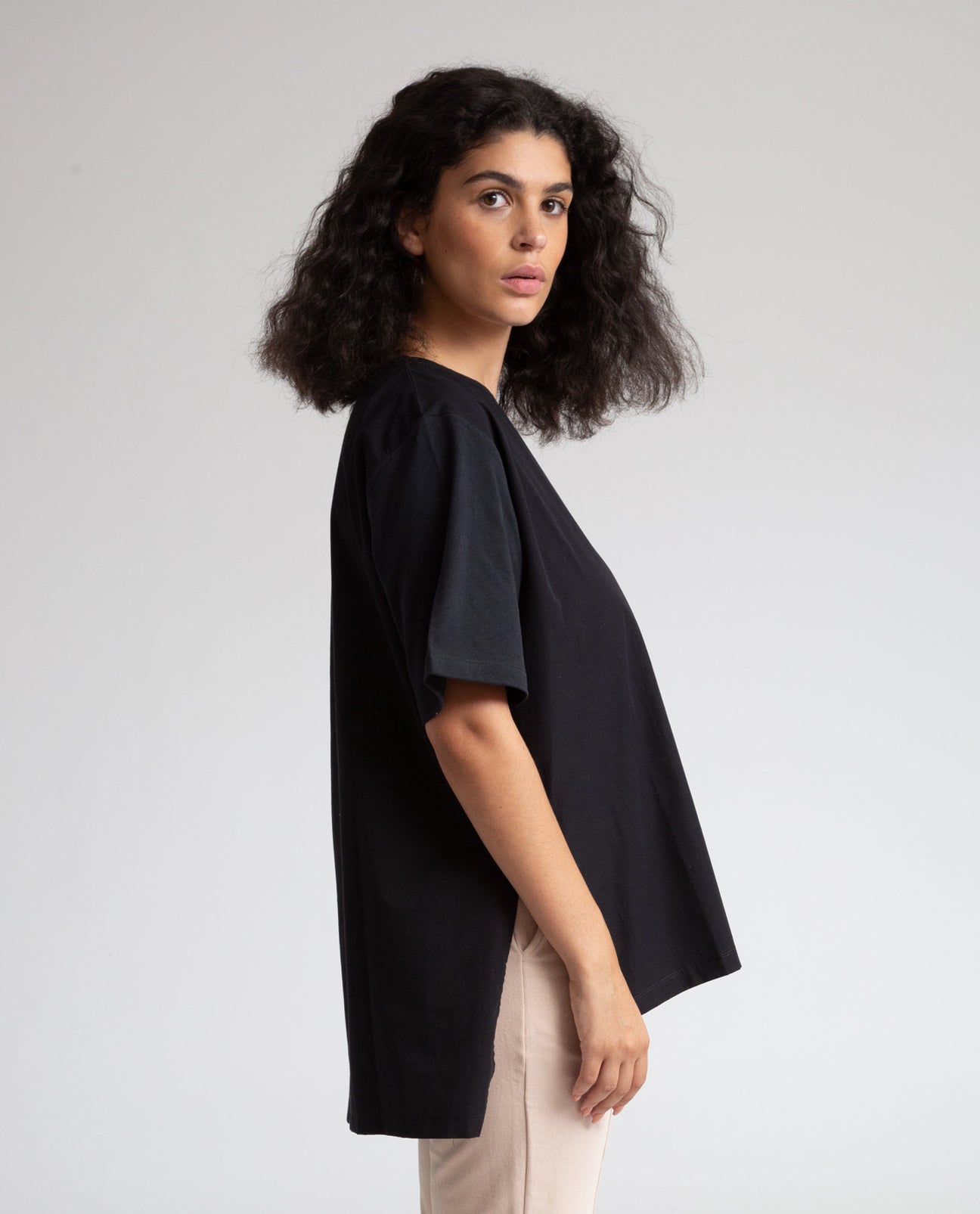 Hayley Organic Cotton Top In Black