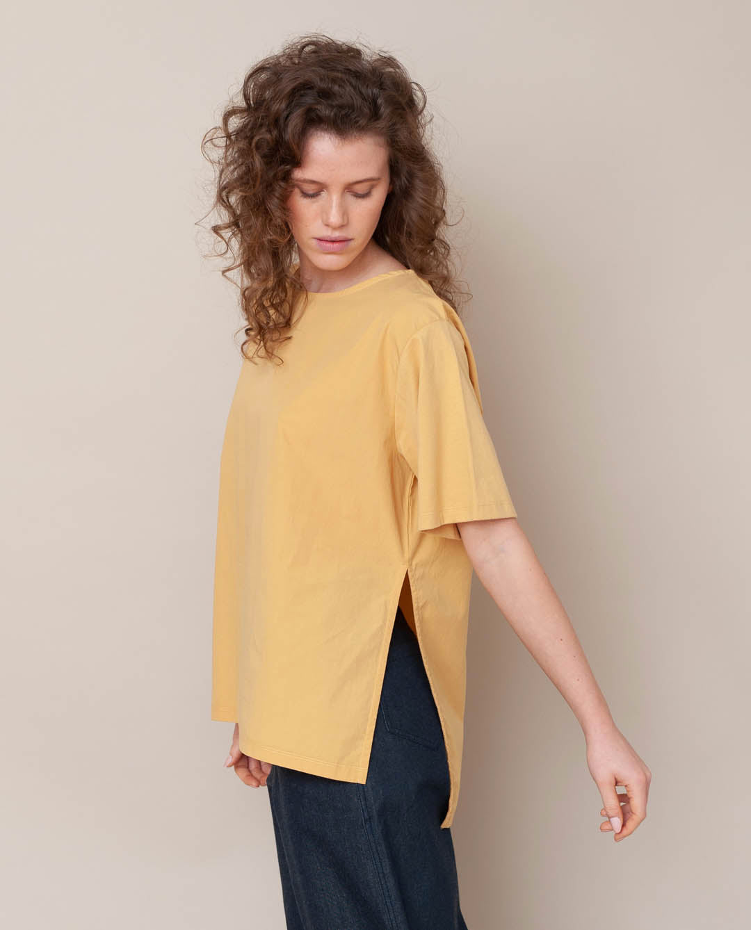 Hayley Organic Cotton Top In Honey