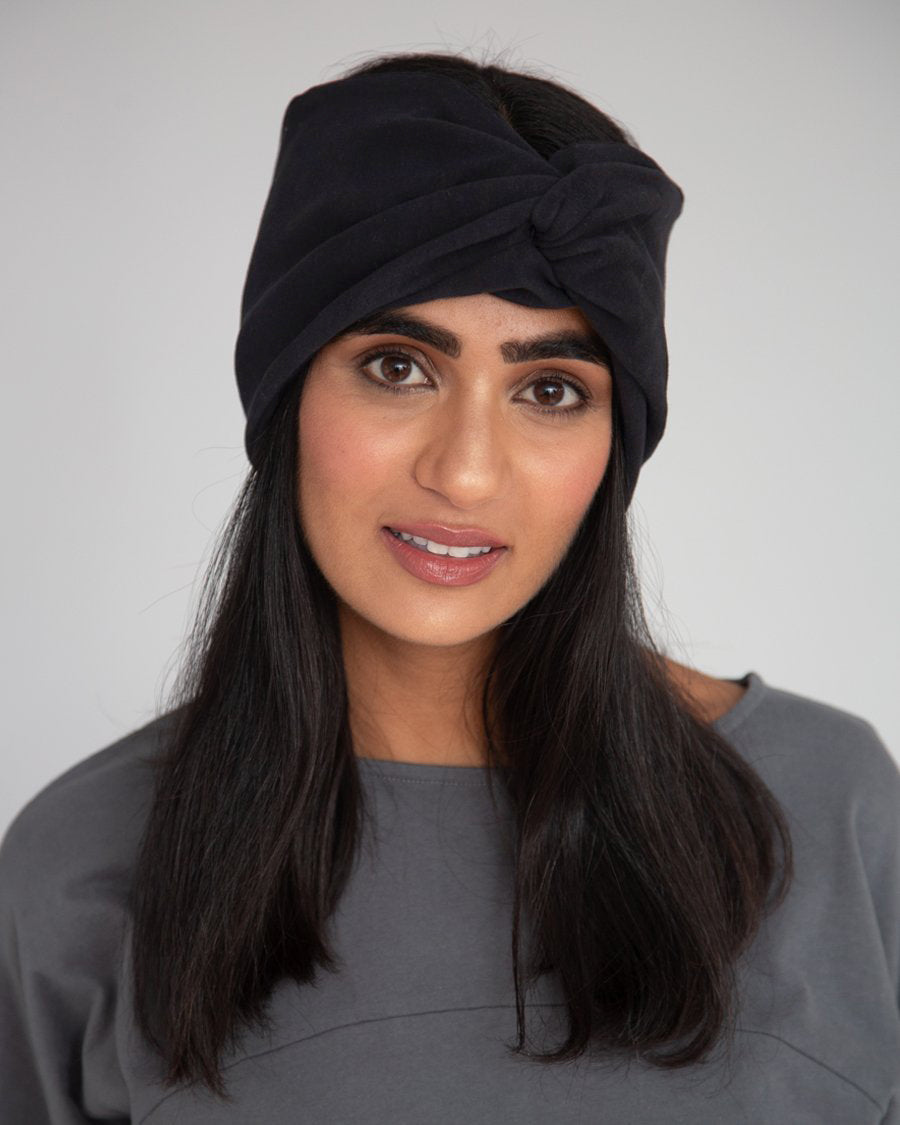 Anjalina Organic Cotton Headband In Black