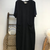 Lillian Organic Cotton Dress in Black XS Preloved