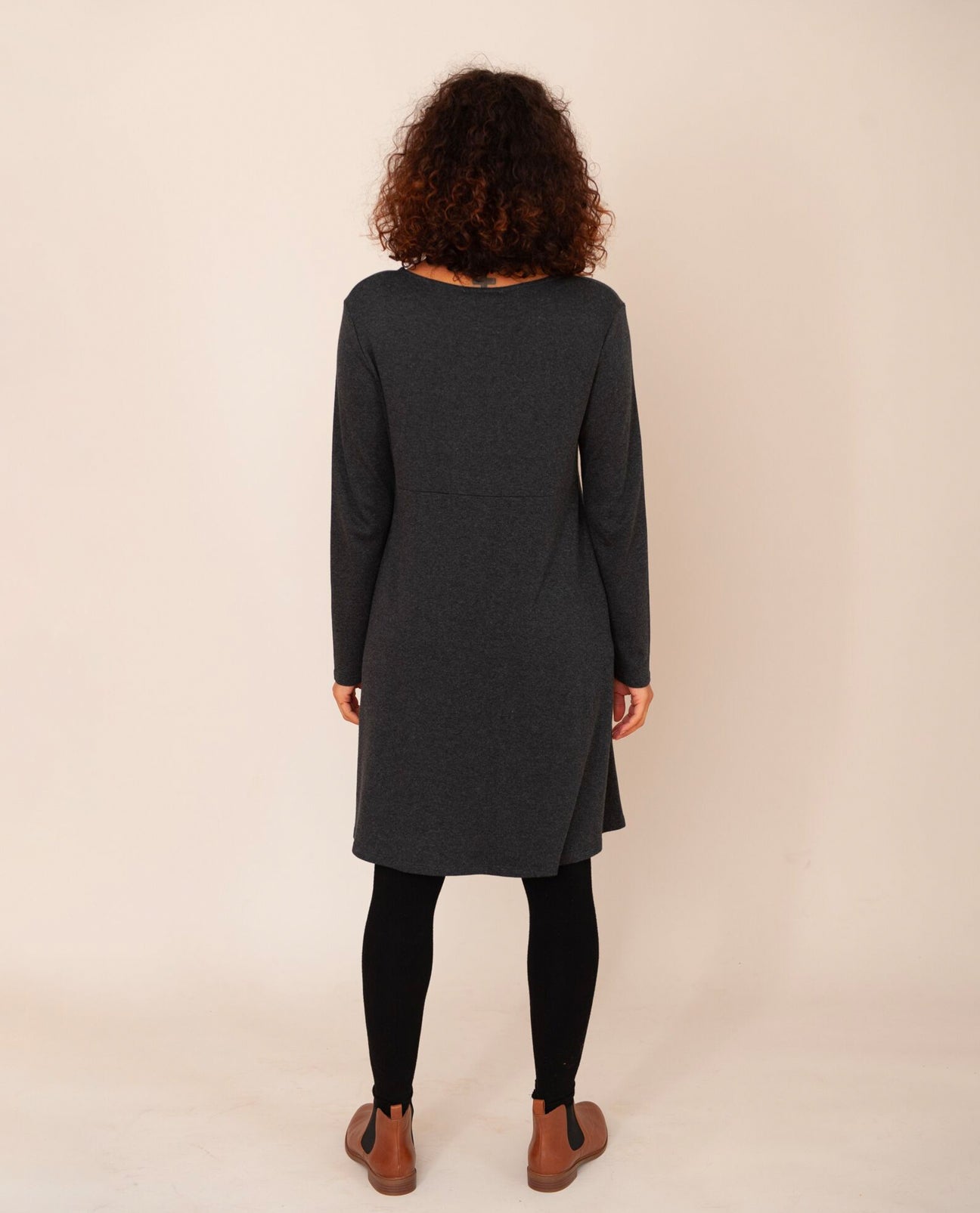 IRIS Lyocell Jersey Dress In Grey Marl