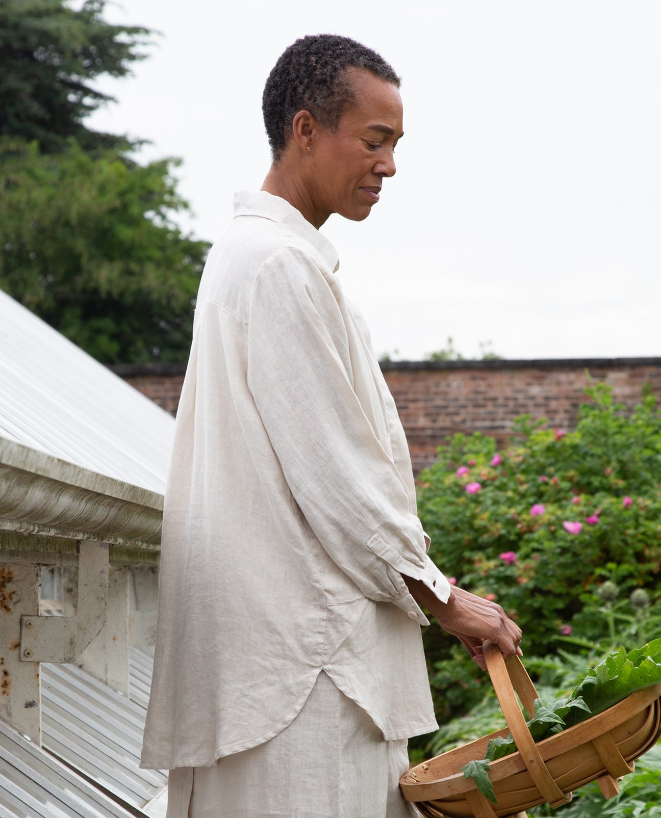 Jacqueline Linen Shirt In Bone