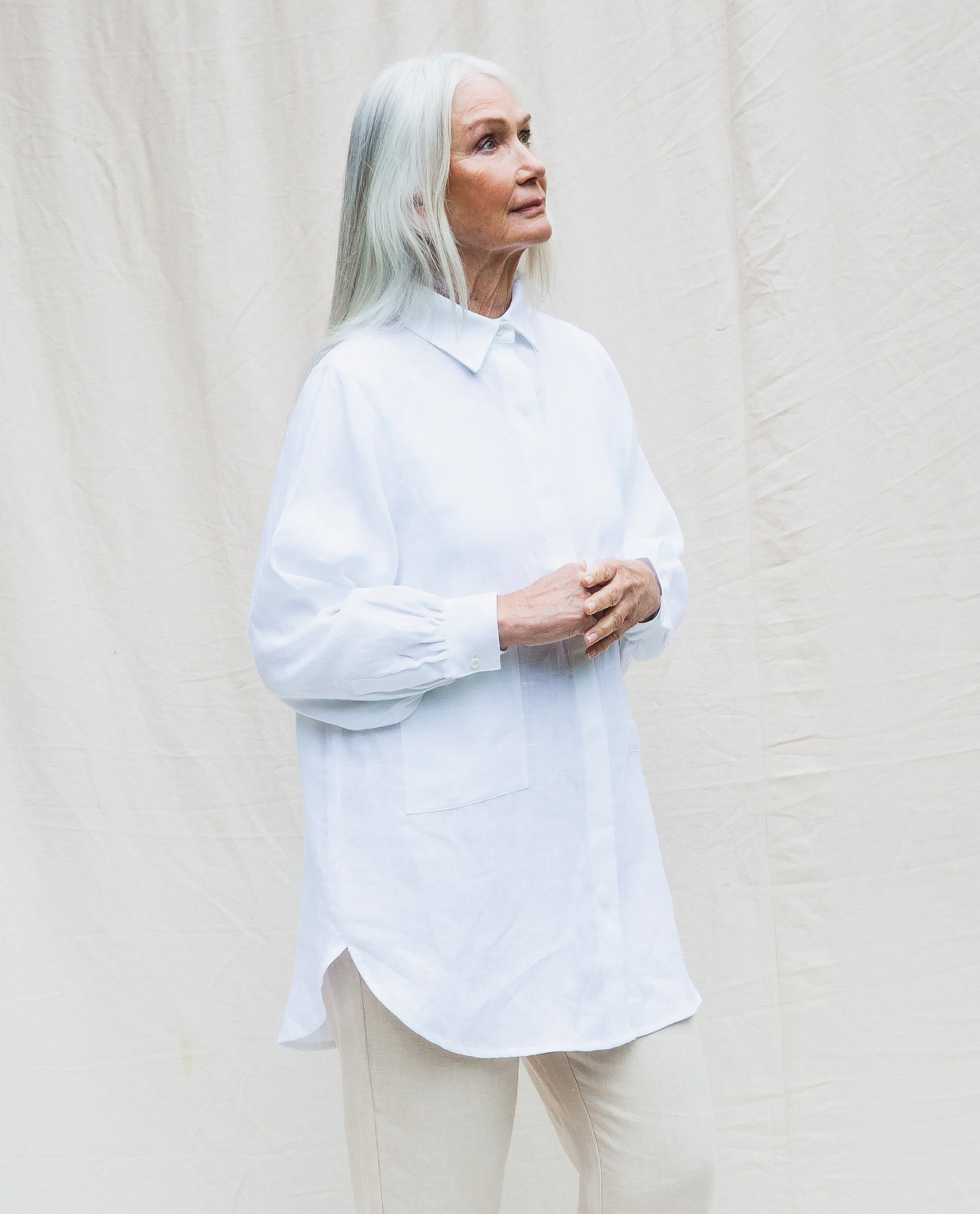 Jacqueline Linen Shirt In White