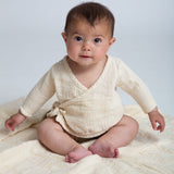 Jael Organic Cotton Baby Top In Ecru