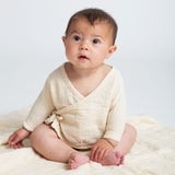 Jael Organic Cotton Baby Top In Ecru