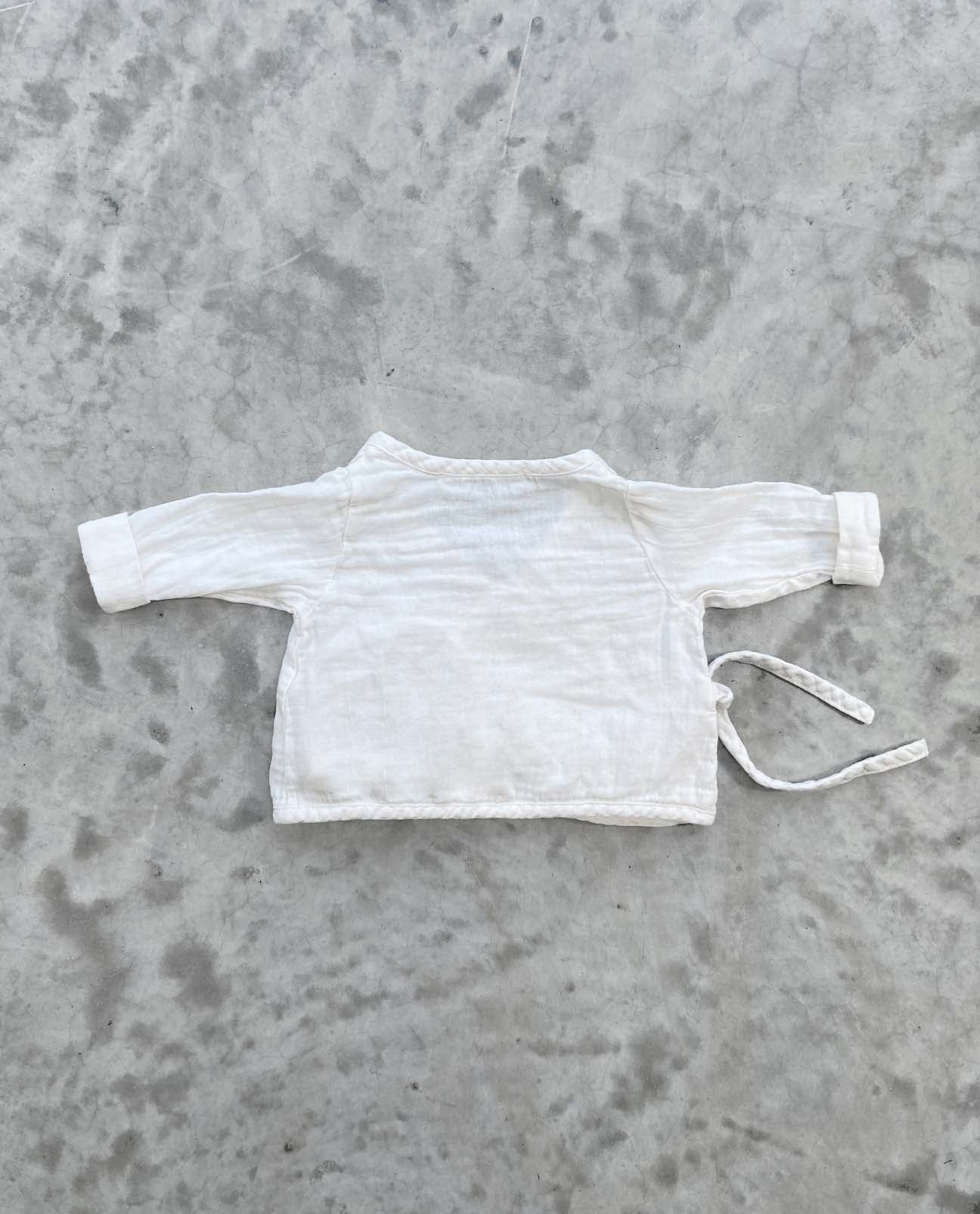 Jael Organic Cotton Baby Top In Off White
