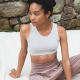 Jo-Jane Organic Cotton Yoga Bra In Grey