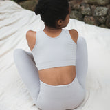Jo-Jane Organic Cotton Yoga Bra In Grey