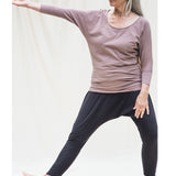 Kachina Organic Cotton Yoga Hareem Trousers In Black