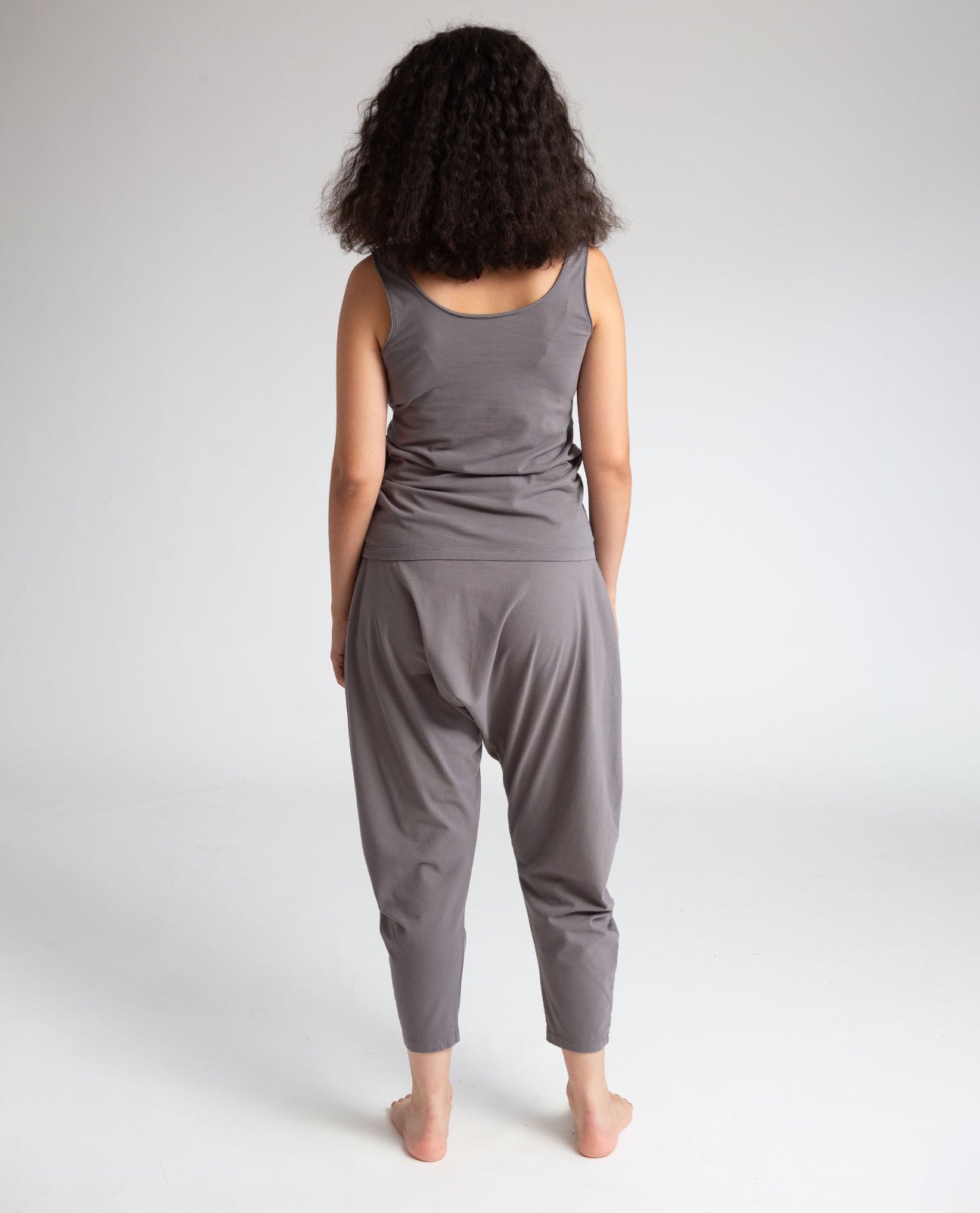 Kachina Organic Cotton Yoga Trousers In Grey
