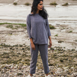 Kayley-Jane Organic Cotton Trousers In Blue